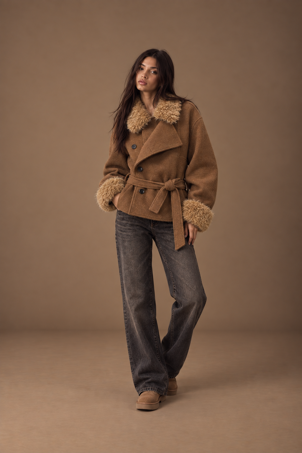 RIVORAE Teddy Belt Jacket