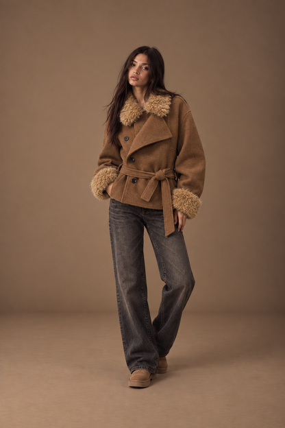 RIVORAE Teddy Belt Jacket