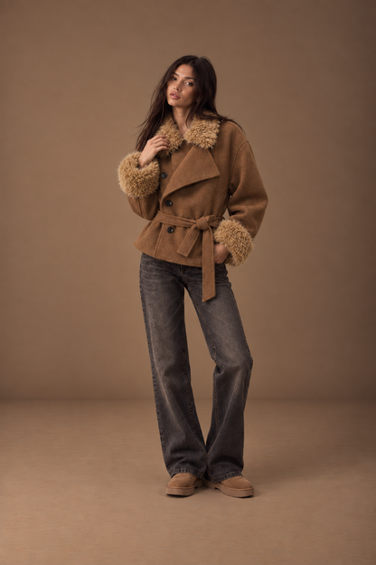 RIVORAE Teddy Belt Jacket