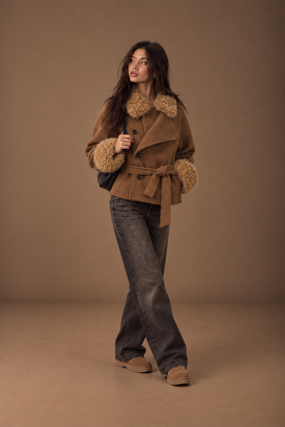 RIVORAE Teddy Belt Jacket