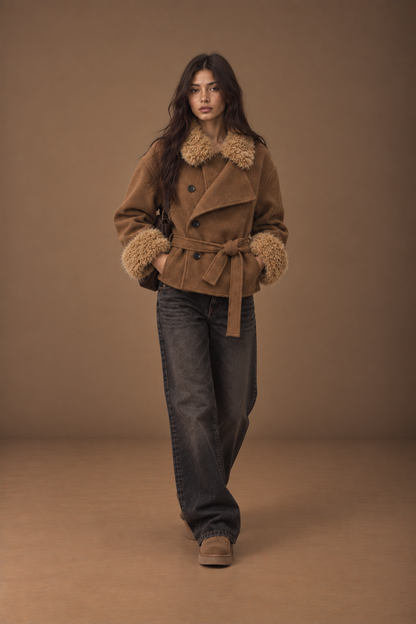 RIVORAE Teddy Belt Jacket