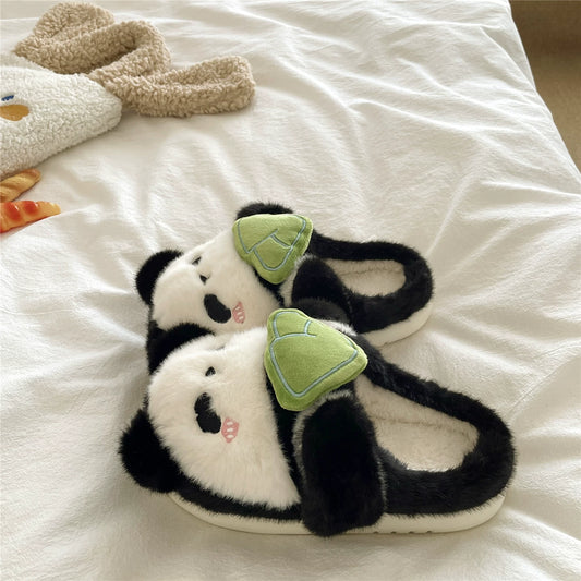 RIVORAE – Matcha Panda Slippers