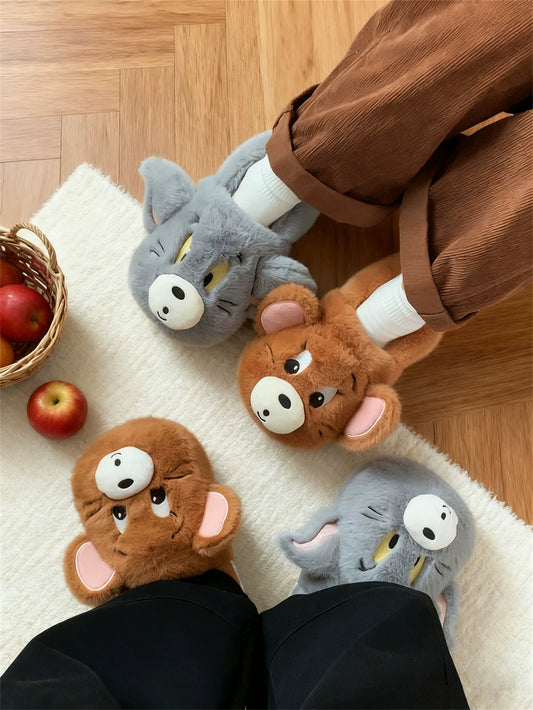 Cartoon Kitty Slippers