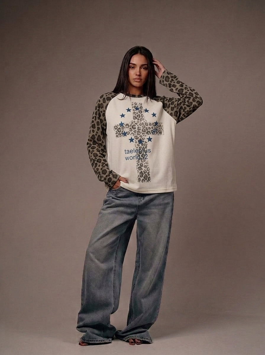 RIVORAE Leopard Star Longsleeve